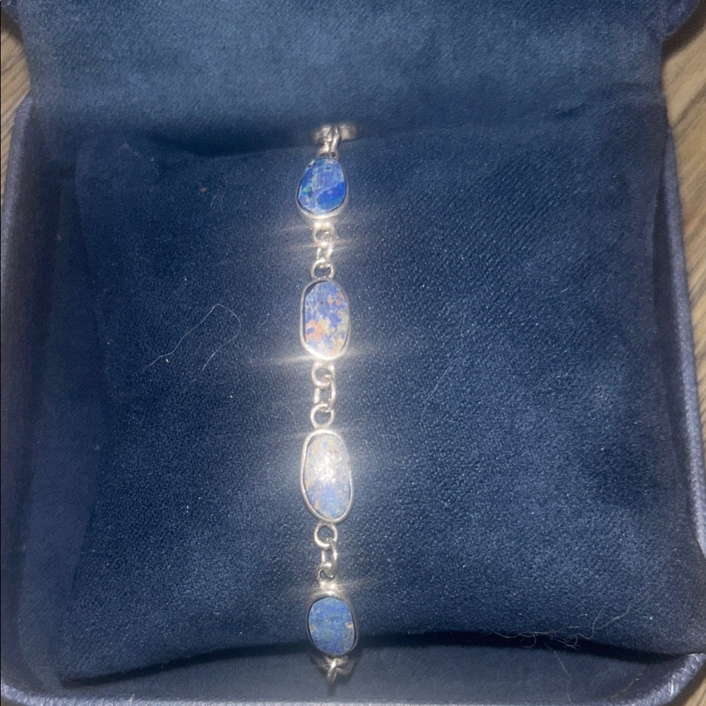 Elegant Blue and Silver Bracelet